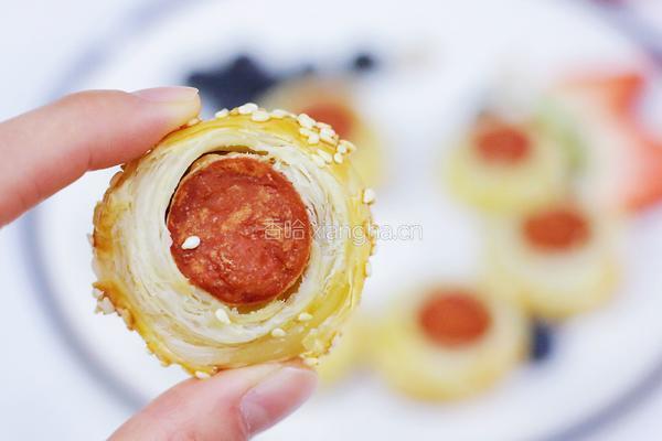 香肠飞饼卷的做法图解14