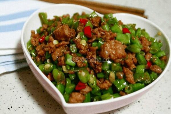 豆角碎炒肉沫