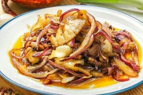 圆葱爆肉的做法图解3