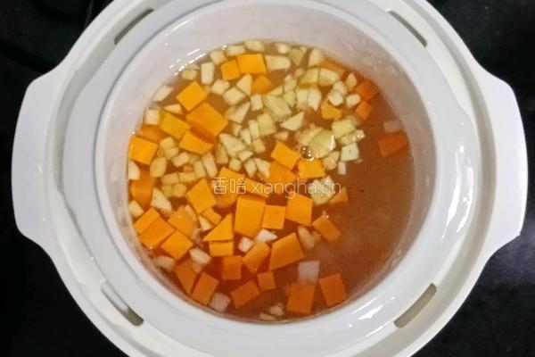 山楂雪梨南瓜粥 (宝宝辅食）的做法图解6