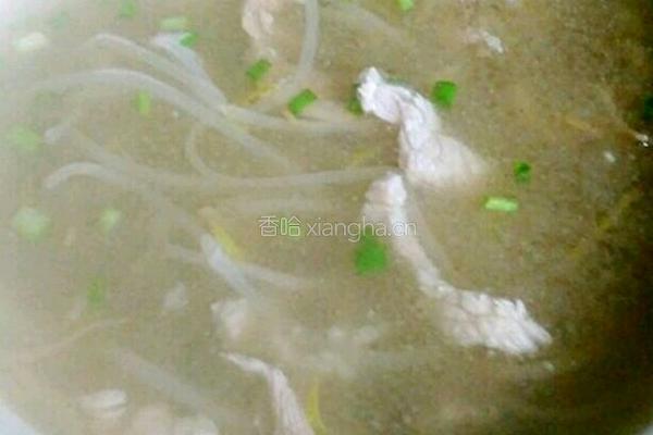 豆芽肉丝汤的做法图解11
