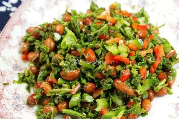 香椿芽拌花生米的做法图解5