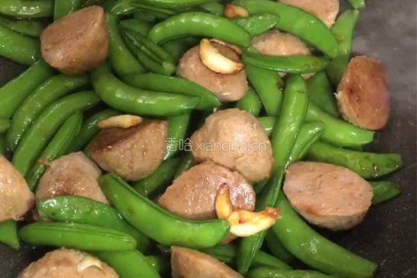 甜豆炒牛肉丸的做法图解5