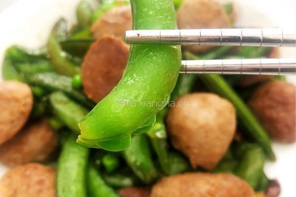 甜豆炒牛肉丸的做法图解6