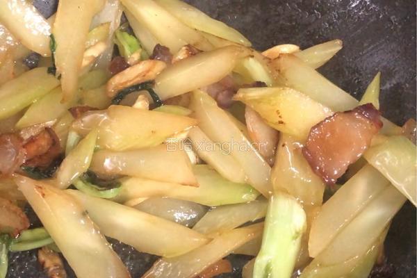 粤式－莴笋炒腊肉的做法图解5
