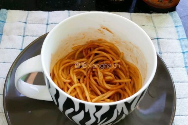 十分钟速食之微波炉煮意面的做法图解6