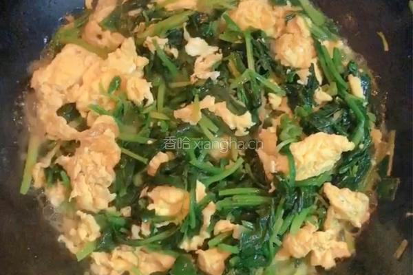 菠菜炒蛋的做法图解7