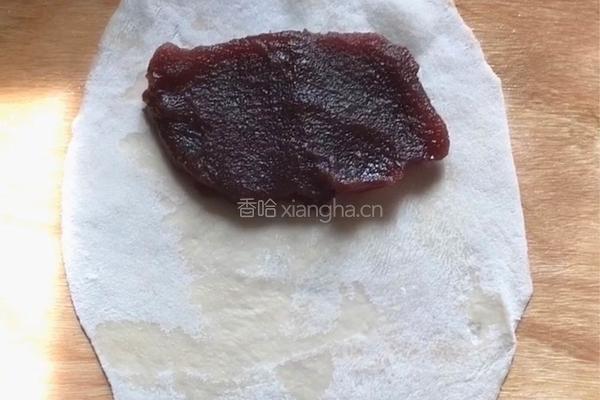 香煎中式豆沙春卷的做法图解3