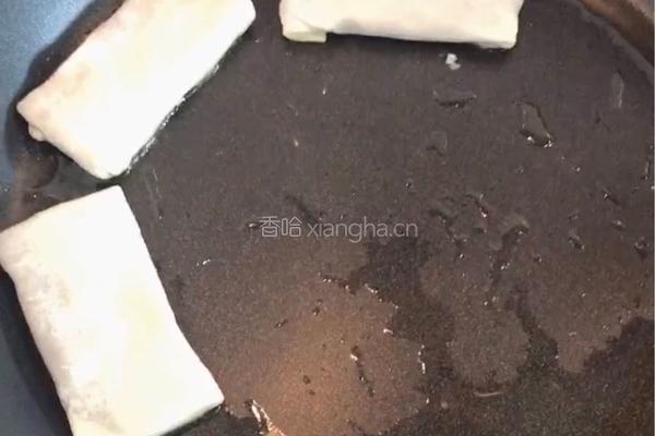 香煎中式豆沙春卷的做法图解6