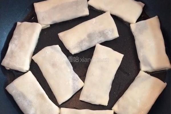 香煎中式豆沙春卷的做法图解7