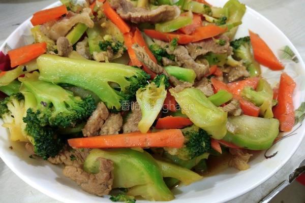 肉炒西蓝花胡萝卜的做法图解7