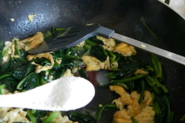 菠菜炒鸡蛋的做法图解7