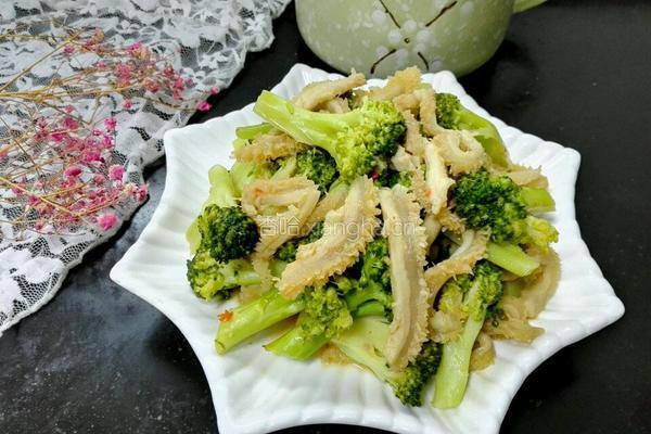 西兰花炒牛肚