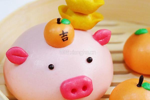 吉祥如意小猪馒头的做法图解19