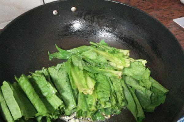 蒜蓉苦麦菜的做法图解3