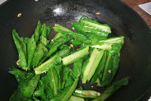 蒜蓉苦麦菜的做法图解4