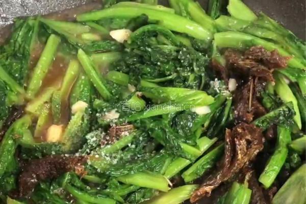豆豉鲮鱼油麦菜的做法图解7