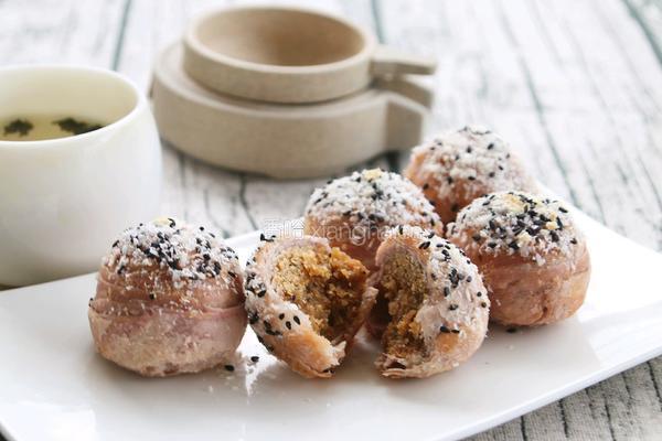 紫薯绿豆酥的做法图解21