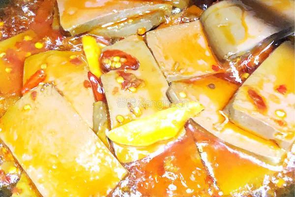 泡菜炒鸭血的做法图解5