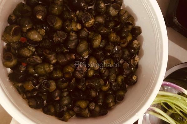 酸笋炒石螺的做法图解1