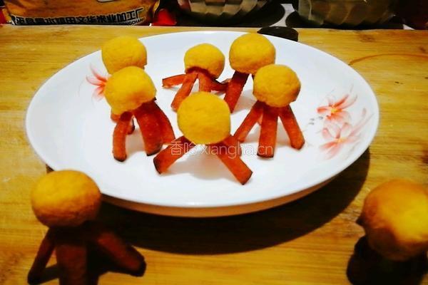 丑章鱼（炸火腿肠）的做法图解12
