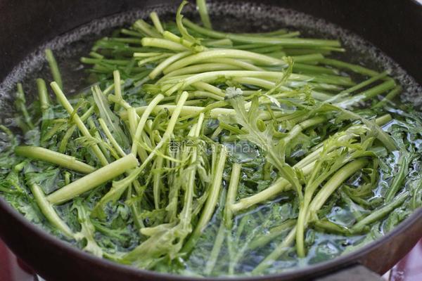凉拌茼蒿的做法图解3