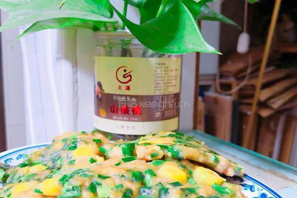 韭菜玉米肉饼的做法图解3