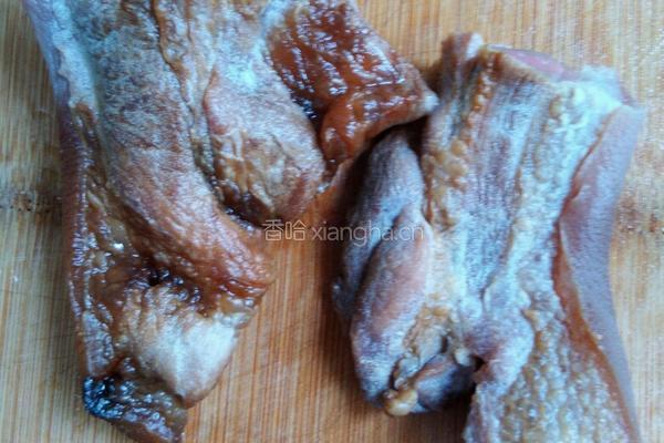 干豆角蒸腊肉的做法图解2