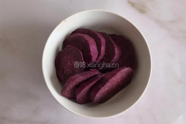 奶香紫薯小方的做法图解1