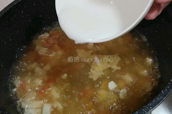 番茄豆腐羹的做法图解10