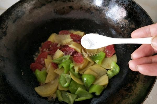 土豆片炒腊肠的做法图解16