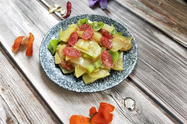 土豆片炒腊肠的做法图解19