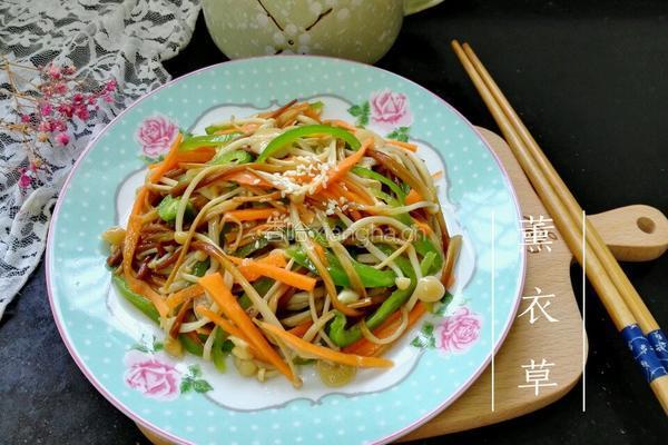 凉拌金针菇的做法图解10
