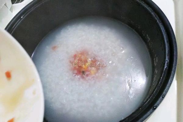 剩饺子馅儿粥（电饭煲版）的做法图解9