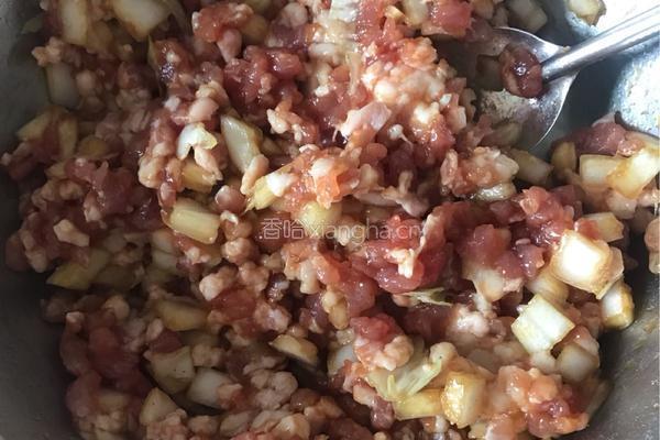 白菜酿肉的做法图解3