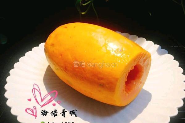 木瓜椰奶冻的做法图解1