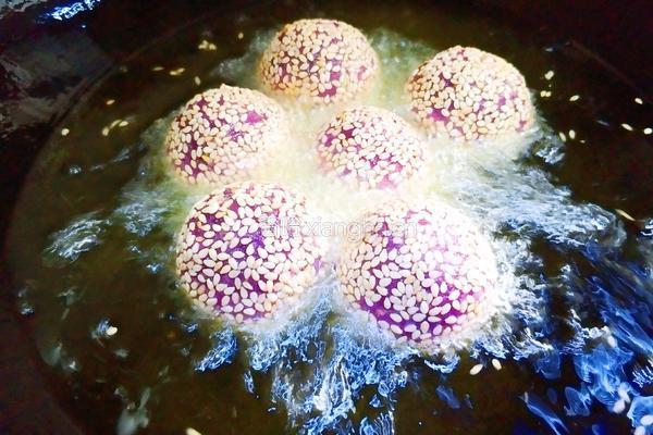 芝士紫薯麻球的做法图解10