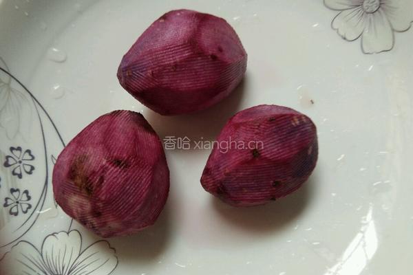 ［下午茶］紫薯地瓜丸的做法图解1