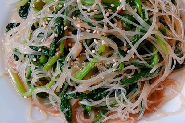 凉拌菠菜粉丝的做法图解7