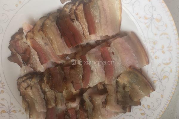 腊肉炒花菜的做法图解6