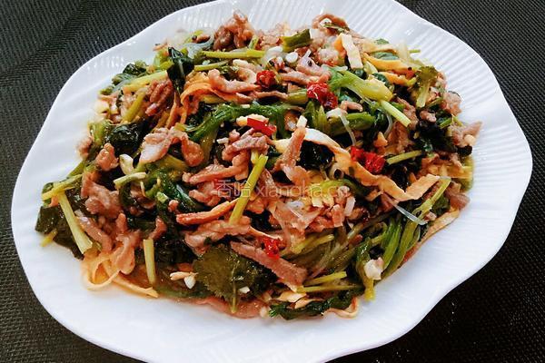 凉拌菠菜肉丝粉的做法图解13