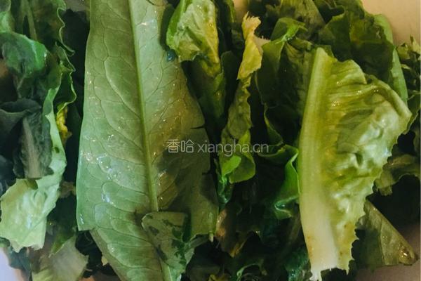 清炒油麦菜的做法图解3