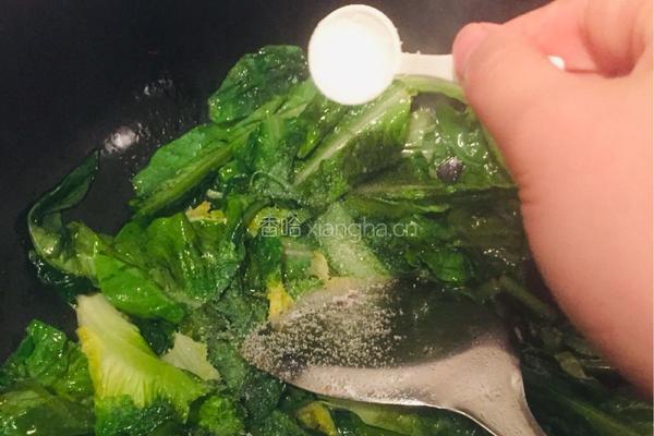 清炒油麦菜的做法图解6