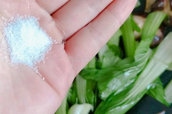 耗油香菇油菜的做法图解4