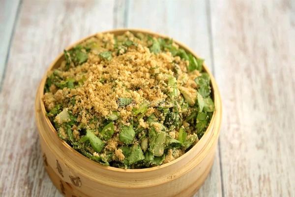 米粉蒸茼蒿的做法图解9