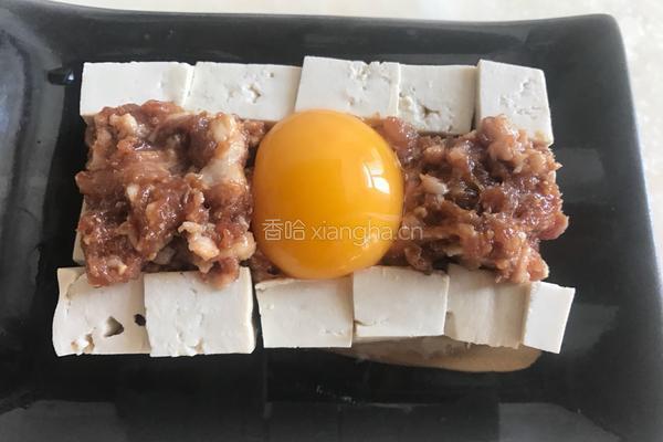 肉末豆腐蒸蛋的做法图解4