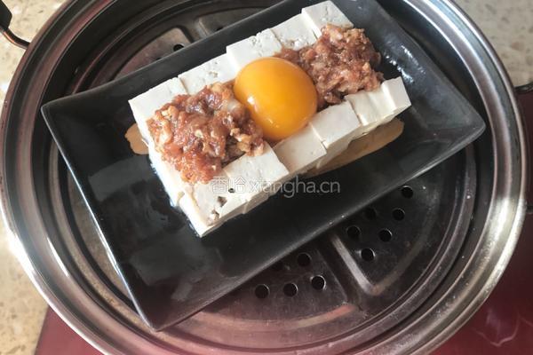 肉末豆腐蒸蛋的做法图解5