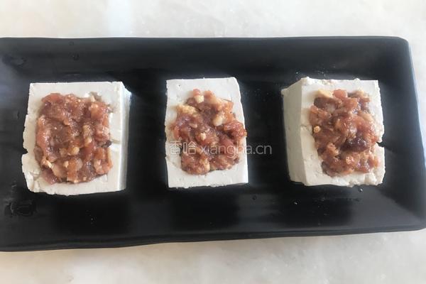 豆腐酿肉的做法图解4