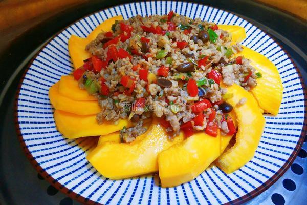 豆豉肉沫蒸南瓜的做法图解9