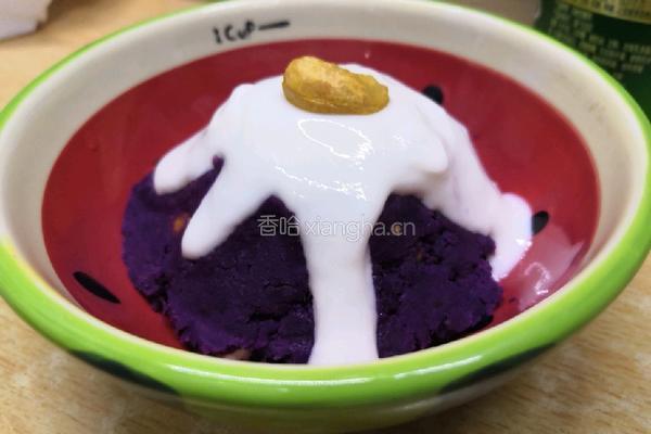 ＃蒸菜＃酸奶紫薯泥的做法图解4